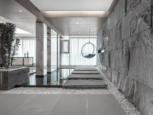 现代轻奢实景 别墅设计 室内水景  成都锦霖设计工作室