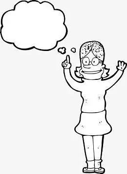 指向天空的女士图