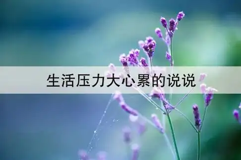 生活压力大心累的说说(生活压力大到爆炸的心情说说)