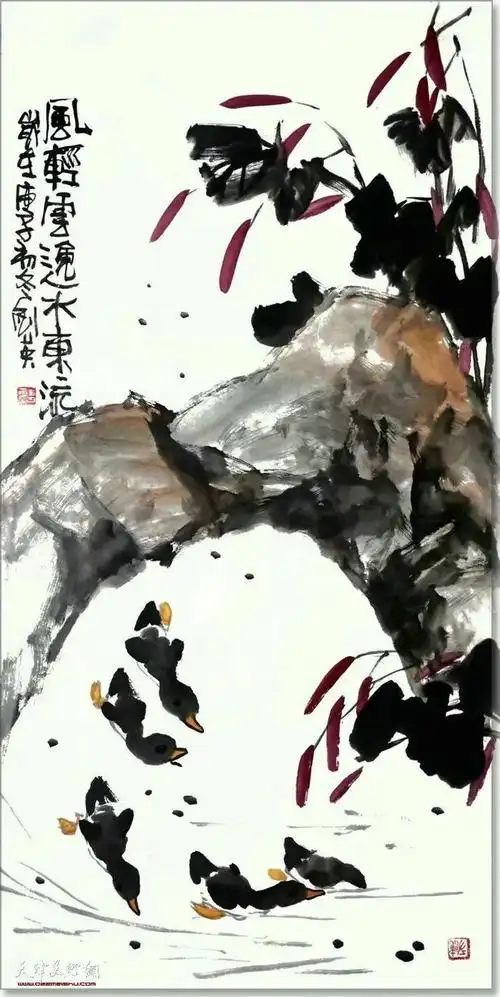 天津著名画家曹剑英大写意花鸟画新作展暨收徒仪式举行