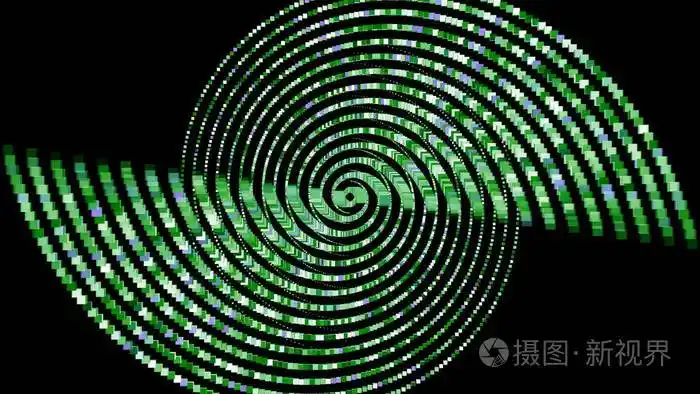 黑色背景上旋转的方形螺旋动画动画黑色背景上的重复正方形的循环3d