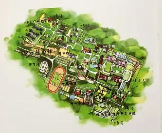 《南京师范大学110周年校庆指南》之手绘随园校区一 起 来 庆 祝 吧