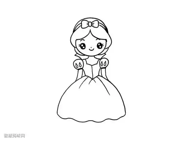 儿童关于美丽的白雪公主简笔画白雪公主简笔画儿歌与知识善良的白雪