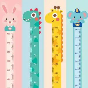 卡通创意儿童身高墙贴纸宝宝房间装饰量身高尺卧室门贴测量身高仪