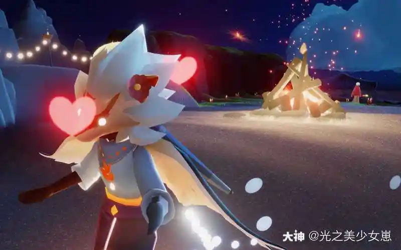 关注 #光遇日常# 冒爱心的小狮子