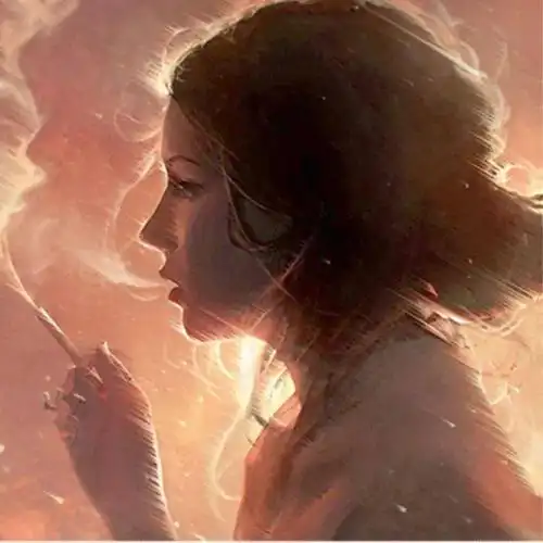 头像图片丨超酷的女生抽烟头像