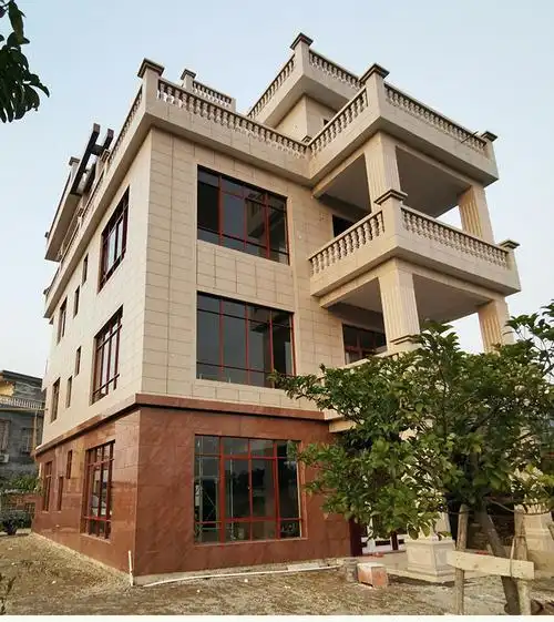 别墅自建房仿石外墙砖300x600亮光平面仿花岗岩瓷砖围墙光面墙砖