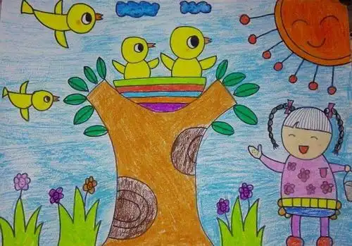 儿童才艺 儿童画初级 儿童画春天