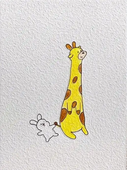 可爱的小动物简笔画,一起画画吧