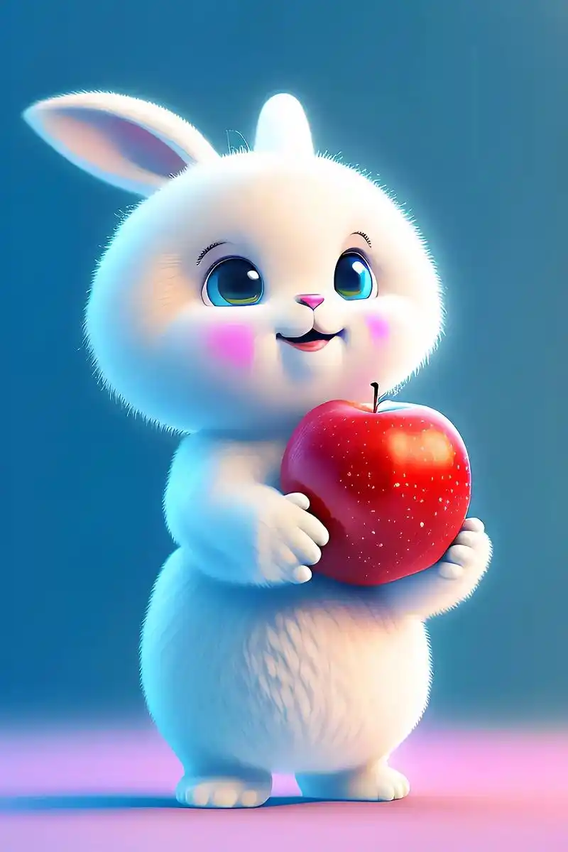 小可爱兔兔来喽,小兔子祝你每天都要快快乐乐,每一分钟都要平平 - 抖