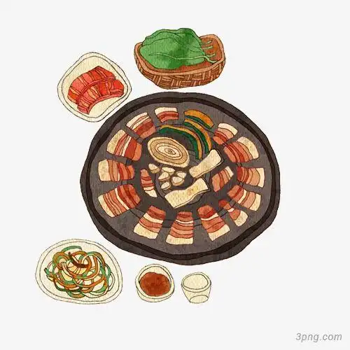 画矢量烤肉蔬菜烤肉烤肉饭韩国烤肉美味烤肉矢量图烤串烤肉西餐烤肉