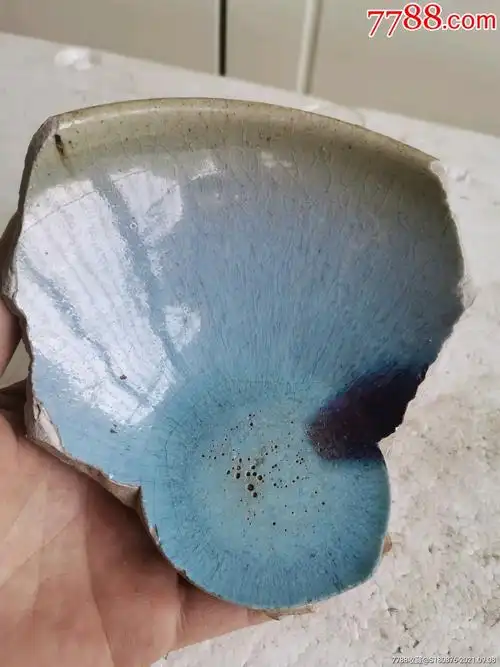 宋钧窑碗带红釉瓷片一片_瓷片_收藏交流_交易价值_7788游戏卡收藏