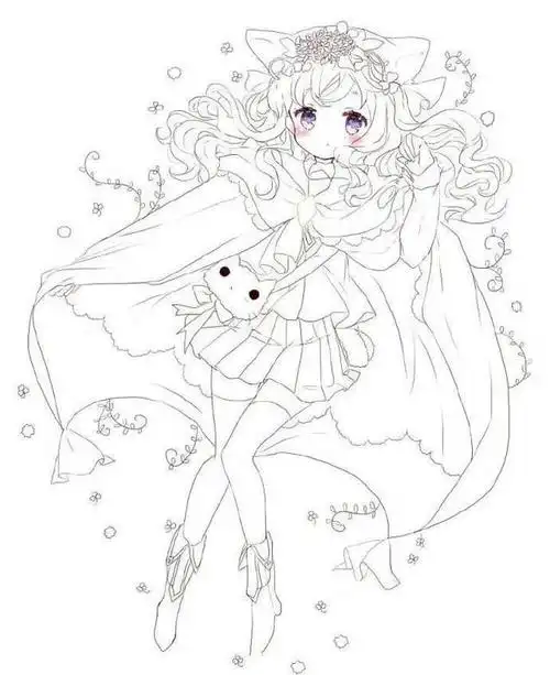 精品新手临摹漫画线稿图