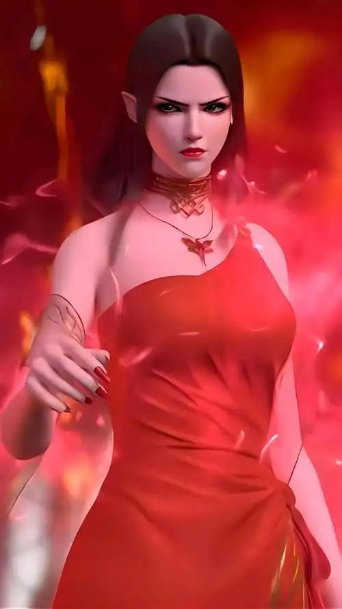 精修美杜莎女王彩鳞竖屏壁纸