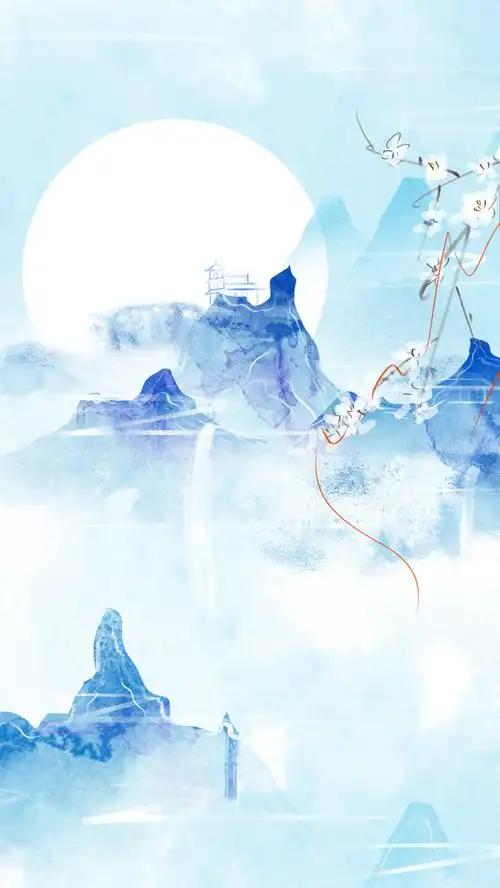 清新水彩水墨中国风海报背景