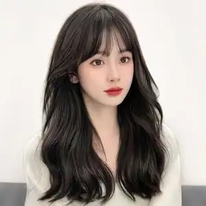 假发女长发全头套式夏季八字刘海假发女长发全头套式圆脸