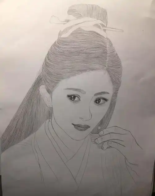 原创绘画作品画电视剧三生三世十里桃花中杨幂饰演的白浅