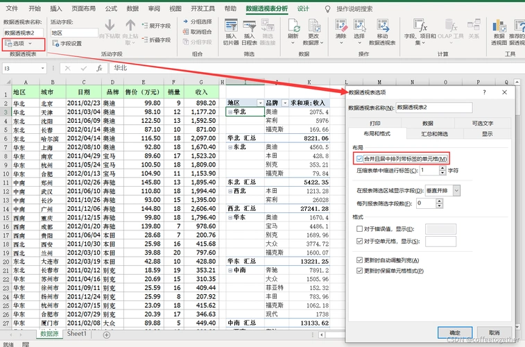 excel数据透视表经典教程六报表布局