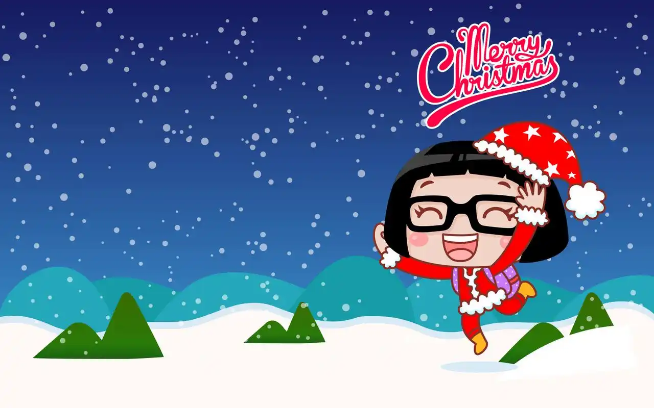 可爱菜菜圣诞节图片宽屏高清电脑桌面主题壁纸