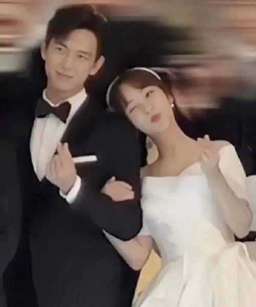 圆梦亲爱的热爱的佟言夫妻办婚礼杨紫婚纱造型太美了