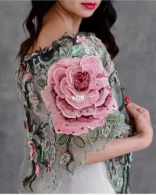 搬运钩针爱尔兰作品欣赏_钩针_钩针编织_手工制作_编织_艺术品_爱尔兰