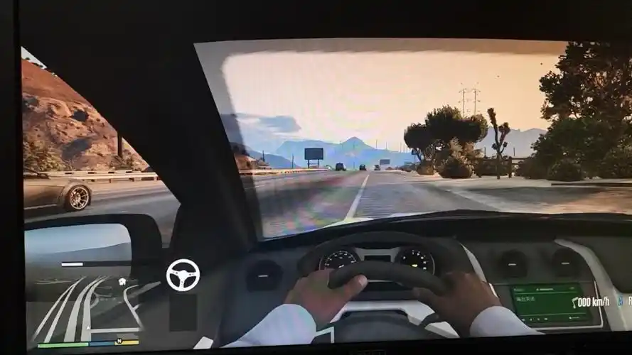 gta5罗技个29方向盘开车非常棒