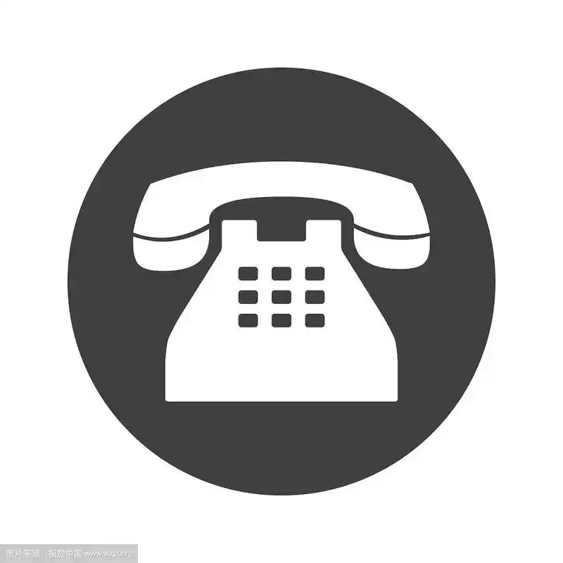 单色圆形电话图标