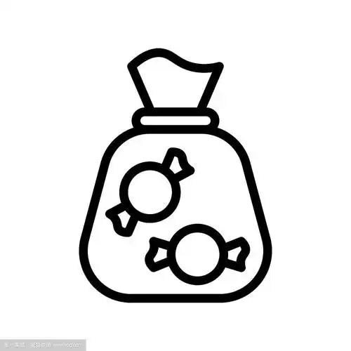 糖果袋孤立线造型图标