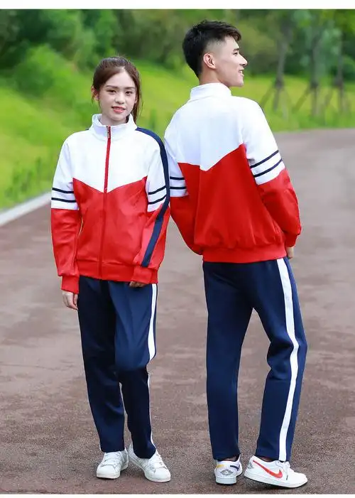 支持国货鸿星尔克季初中生校服套装三件套中学生高中生宽松班服长袖