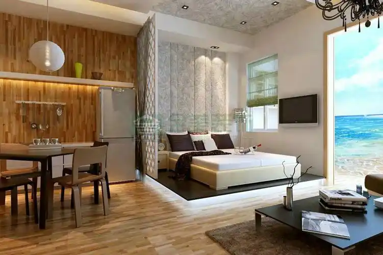 苏州50㎡一室户小公寓,布局全开放_装酷网装修效果图