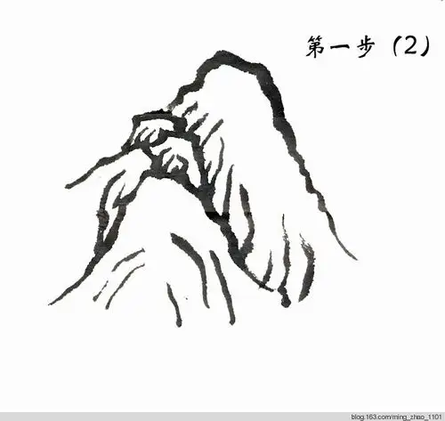 《周老师教少儿学国画》山水画山体画法之一 - ming_zhao_1101 - 双面