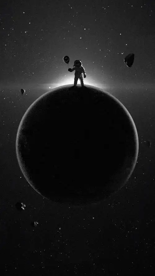 炫酷黑色梦幻星空h5背景