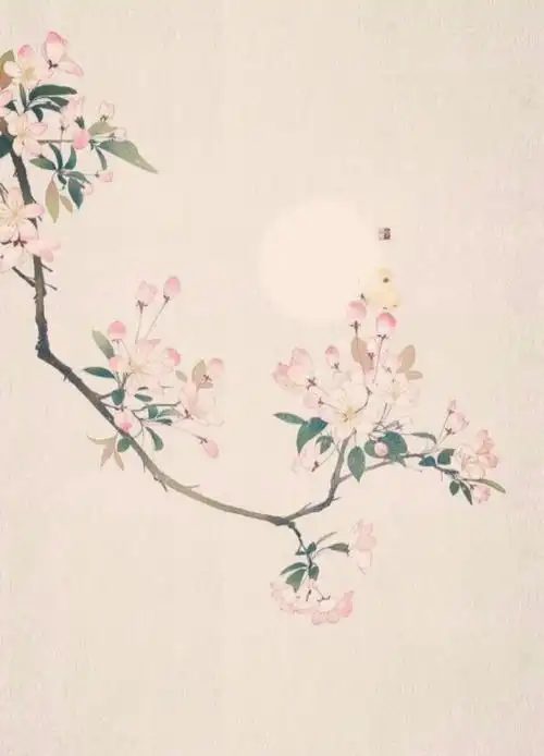 古风,手绘,桃花桃花灼灼