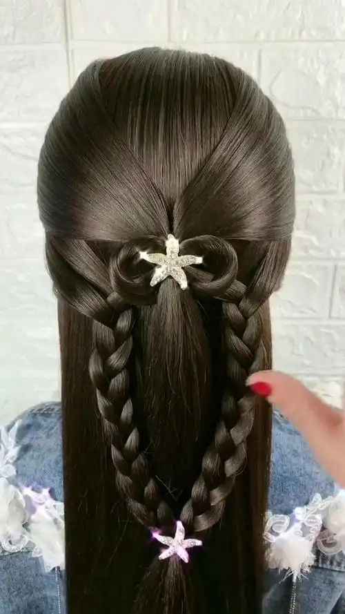 新款编发造型,特别漂亮的一款发型