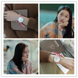 二十不惑梁爽关晓彤同款手表ins网红布带绑带森系学院风学生闺蜜