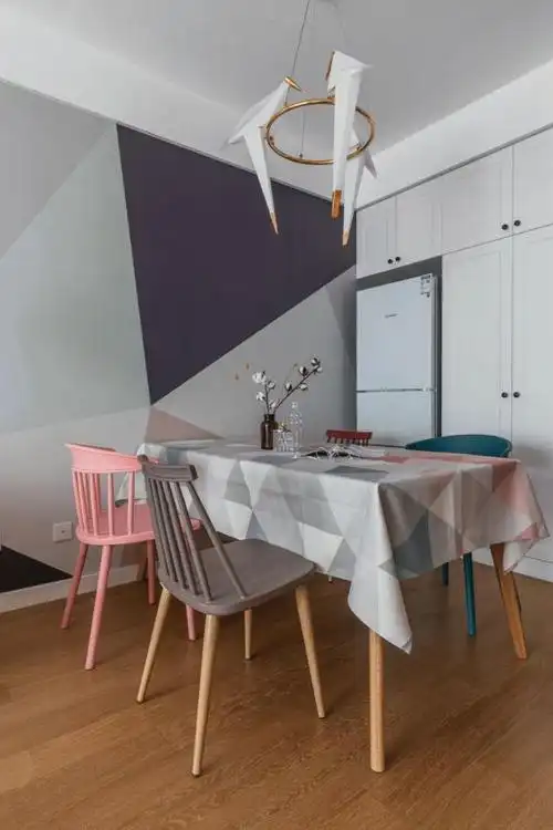 拼的就是颜值!几何拼色墙,给点颜色你瞧瞧!