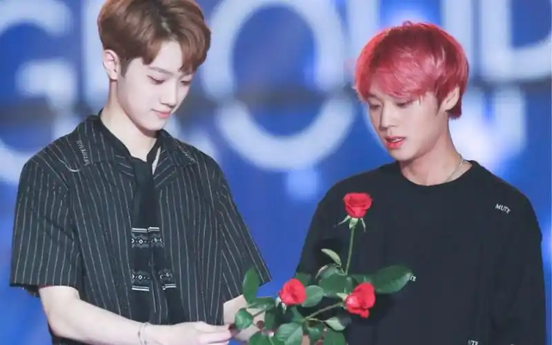 [wanna one赖冠霖×朴志训]两位吃完炸鸡为何那样?真的一桑哎