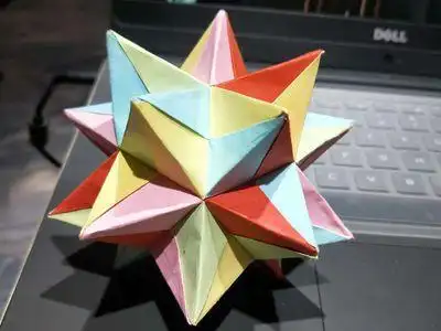 几何组合折纸教程diy立体俄罗斯花球图解