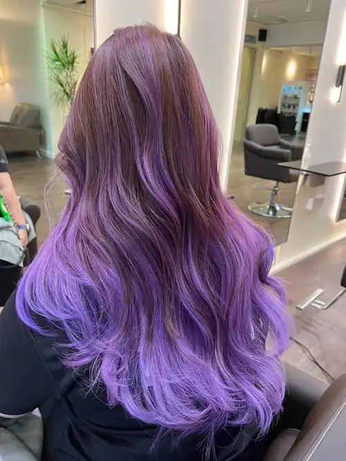 香芋紫渐变发色巴黎画染