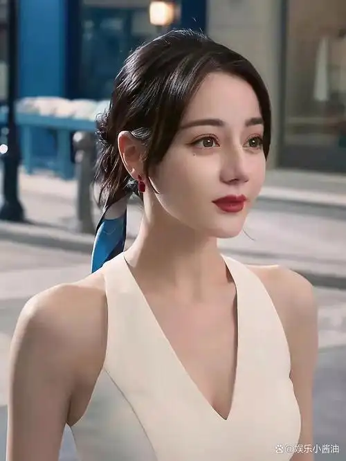 真的巨喜欢迪丽热巴这身白裙子麻花辫造型,白月光既视感!