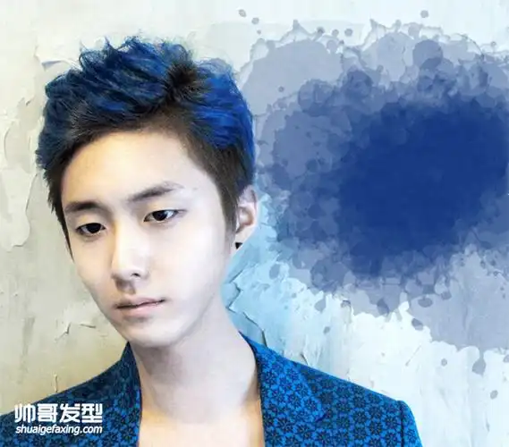 两款时尚蓝色染发送给潮男帅哥们