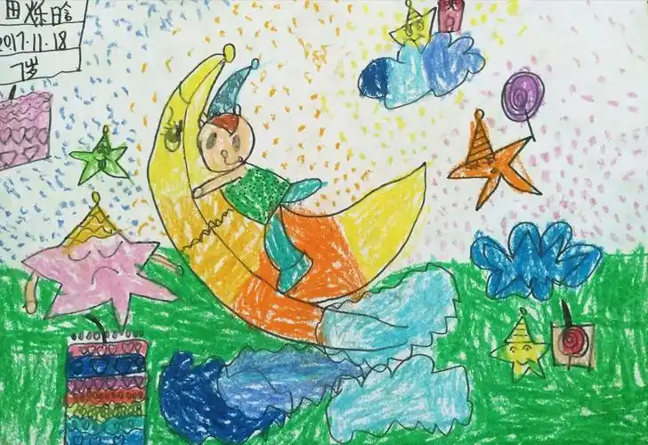 卢龙画室11月18日儿童画作品集――【睡梦中的小熊】