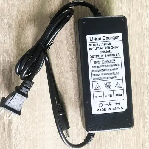 工马逸航 12v大容量锂电池专用充电器5a10a三元锂磷酸铁锂充电器圆孔