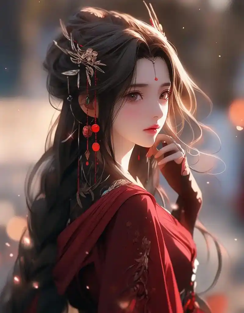 南风知我意,吹梦到西洲.#古风头像 #古风 #二次元 #红衣 - 抖音