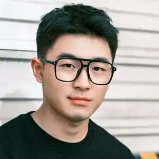 超大框黑色眼镜男潮ins风飞行员大脸显瘦无度数平光镜装饰防蓝光