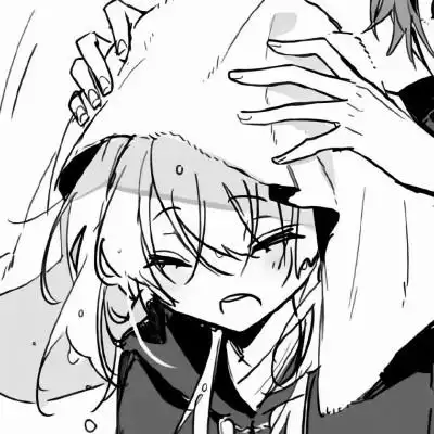 情侣黑白动漫头像