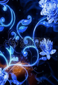 青花瓷蝴蝶飞舞h5动态背景素材图片