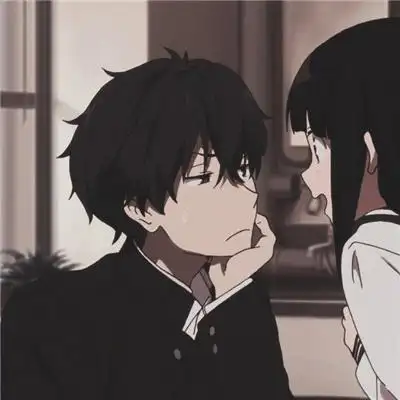 二次元动漫截图甜蜜互动情侣头像 男女同框超赞的好看情头合集_情侣