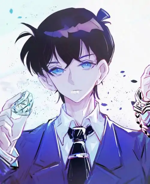 怪盗基德  #名侦探柯南  #同人图  #工藤新一  #同人  #板绘  #头像