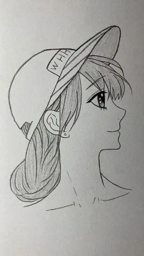 教大家简笔画一个小美女,非常的简单易学